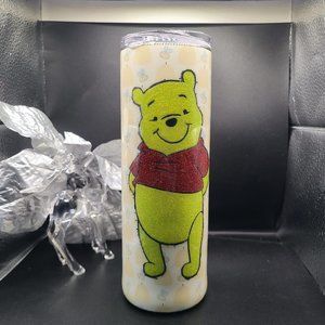 Pooh & Honey Glittered 20 oz. Skinny Tumbler